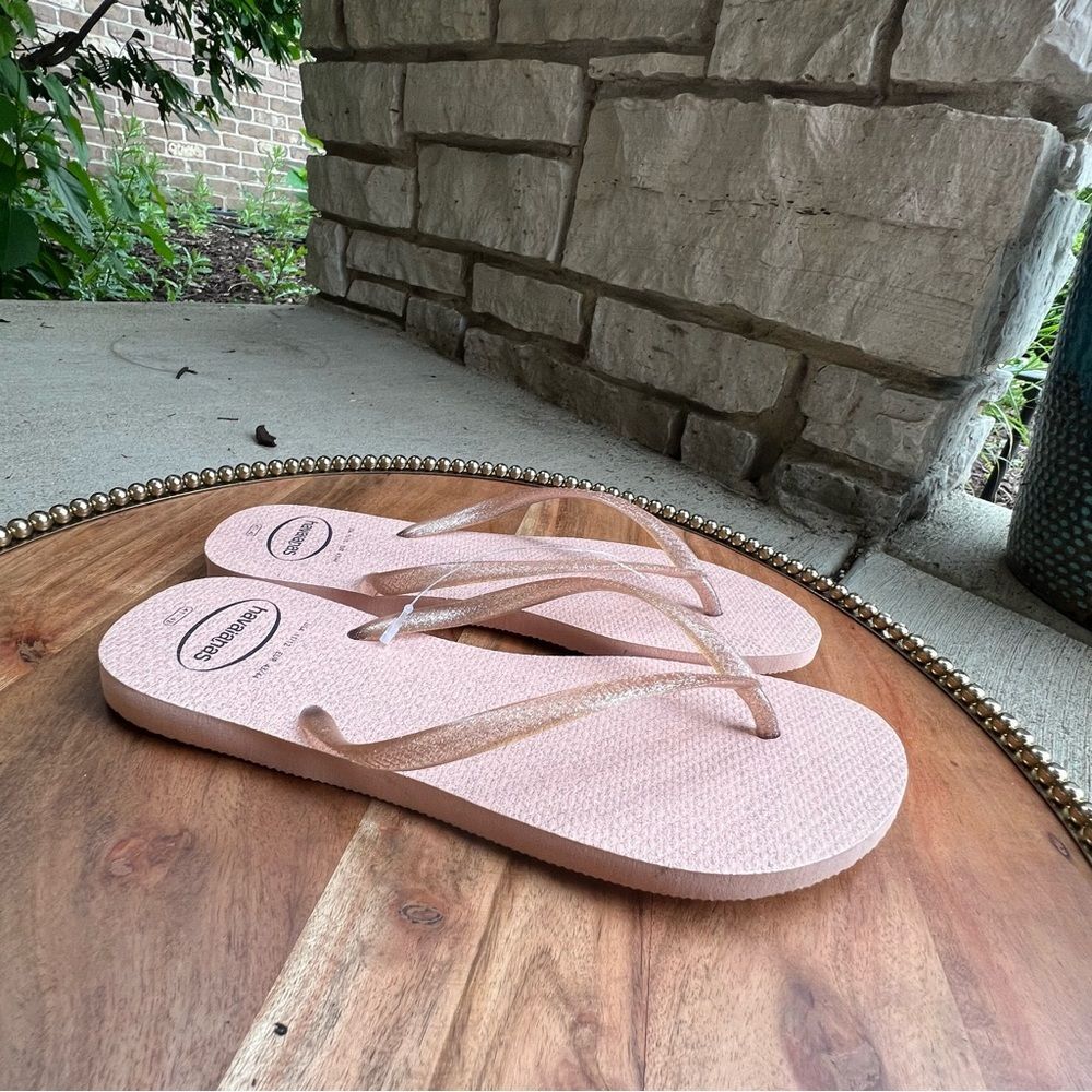 NEW Havaianas Pink Slim Sz 11